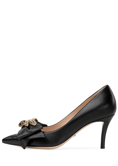 Gucci 75mm Queen Margaret Leather Pump 